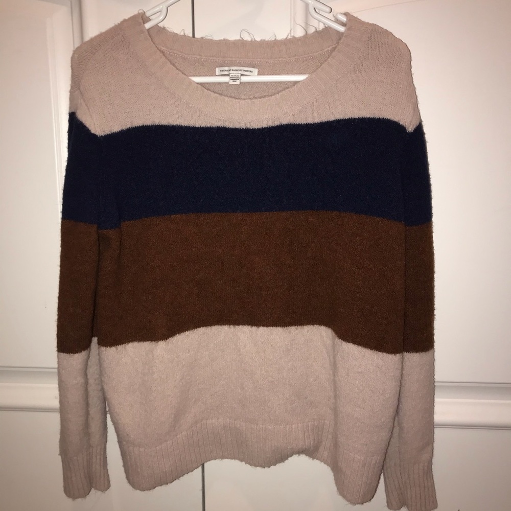 American Eagle 3-Color Striped Sweater